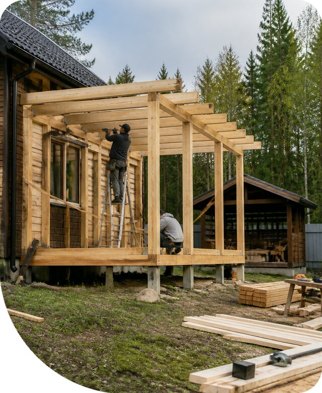 Строительство пристроек и построек на участке в Богородицке